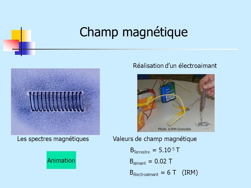 Champ magnétique Réalisation d’un électroaimant