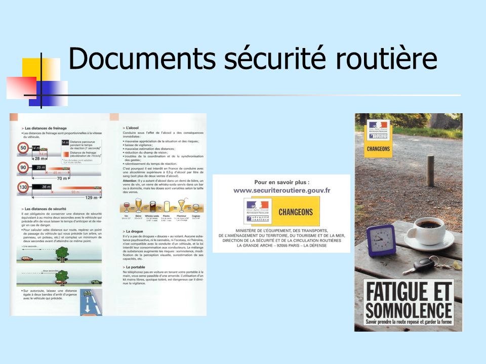 Documents sécurité routière