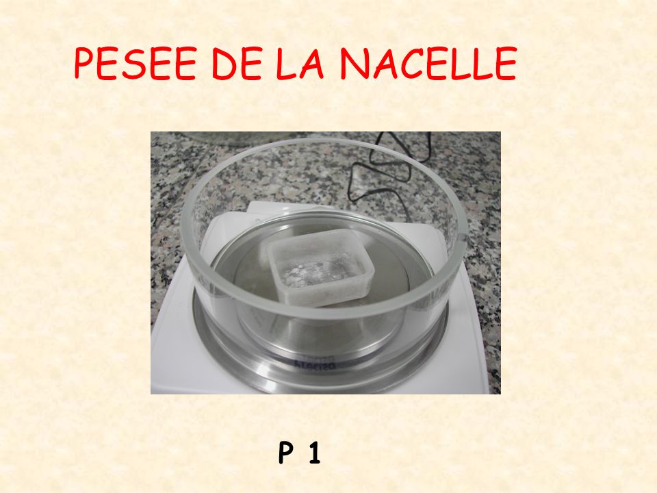 PESEE DE LA NACELLE P 1