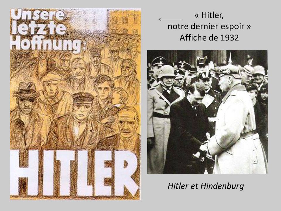 « Hitler, notre dernier espoir » Affiche de 1932