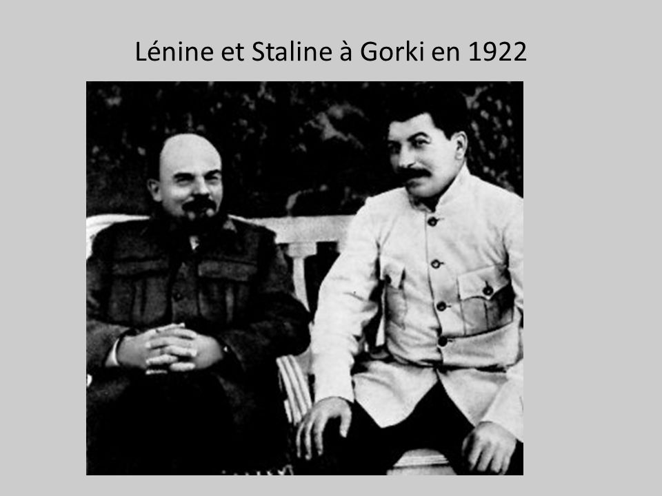 Lénine et Staline à Gorki en 1922