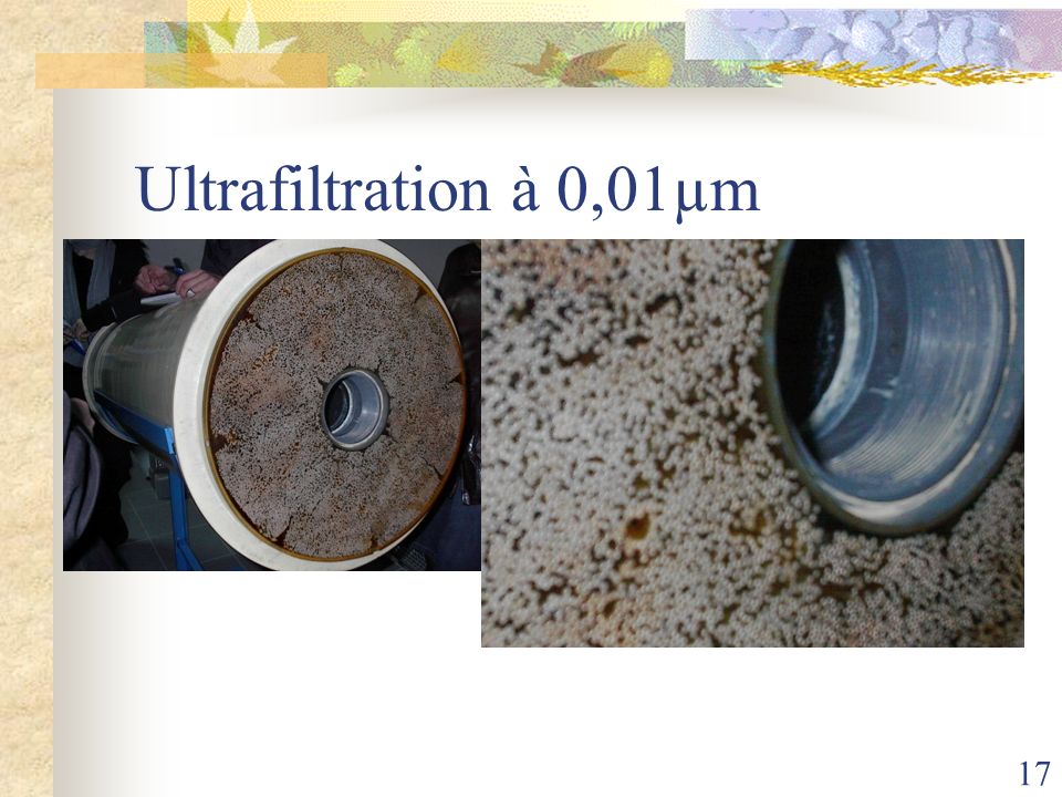 Ultrafiltration à 0,01µm