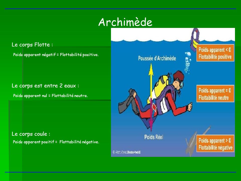 Archimède Le corps Flotte :