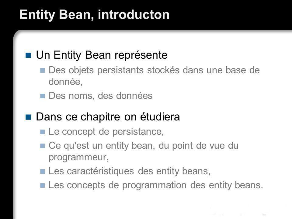 Entity Bean, introducton