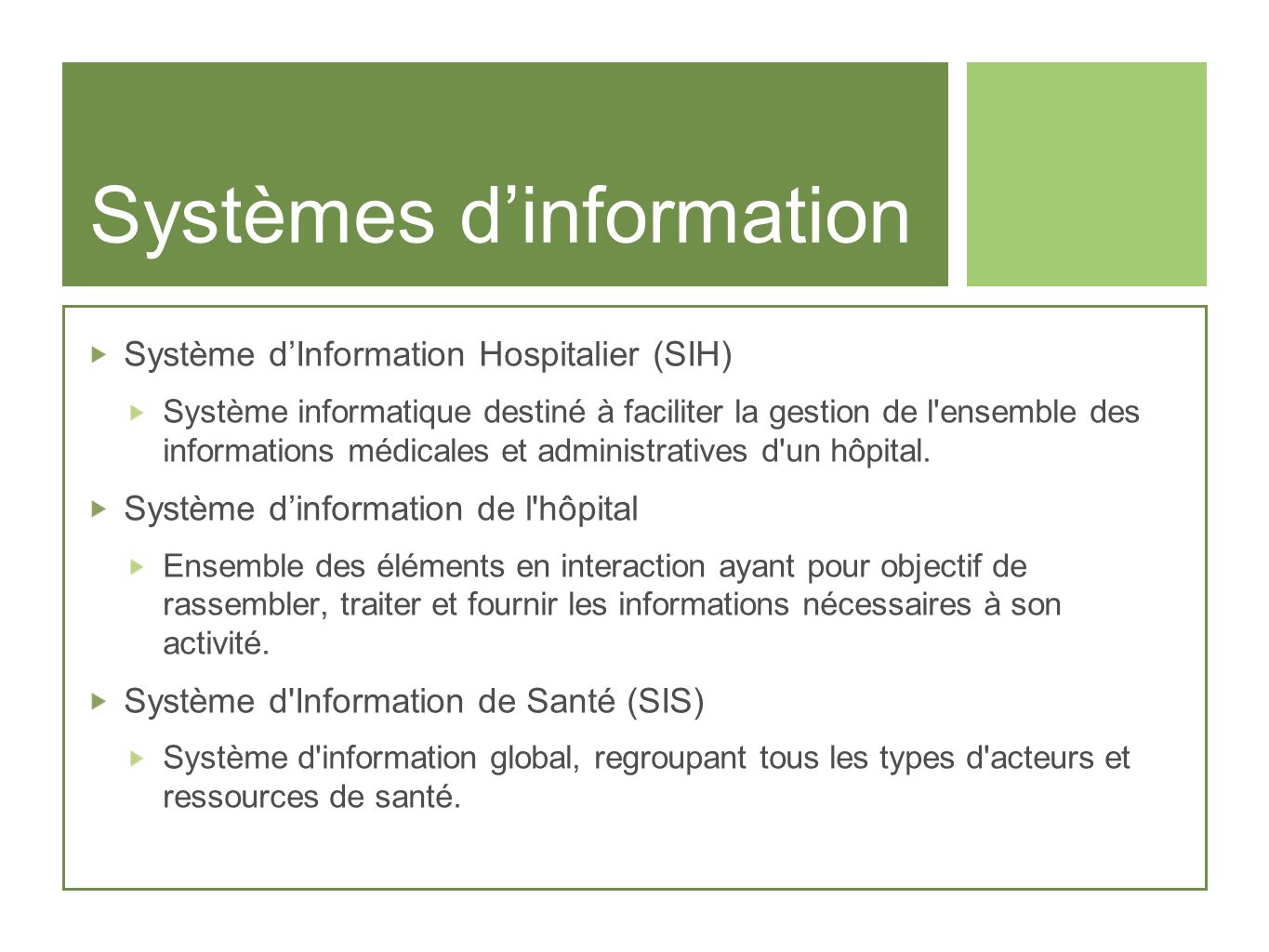 Systèmes d’information