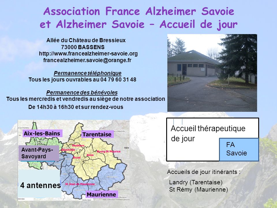 Association France Alzheimer Savoie et Alzheimer Savoie – Accueil de jour