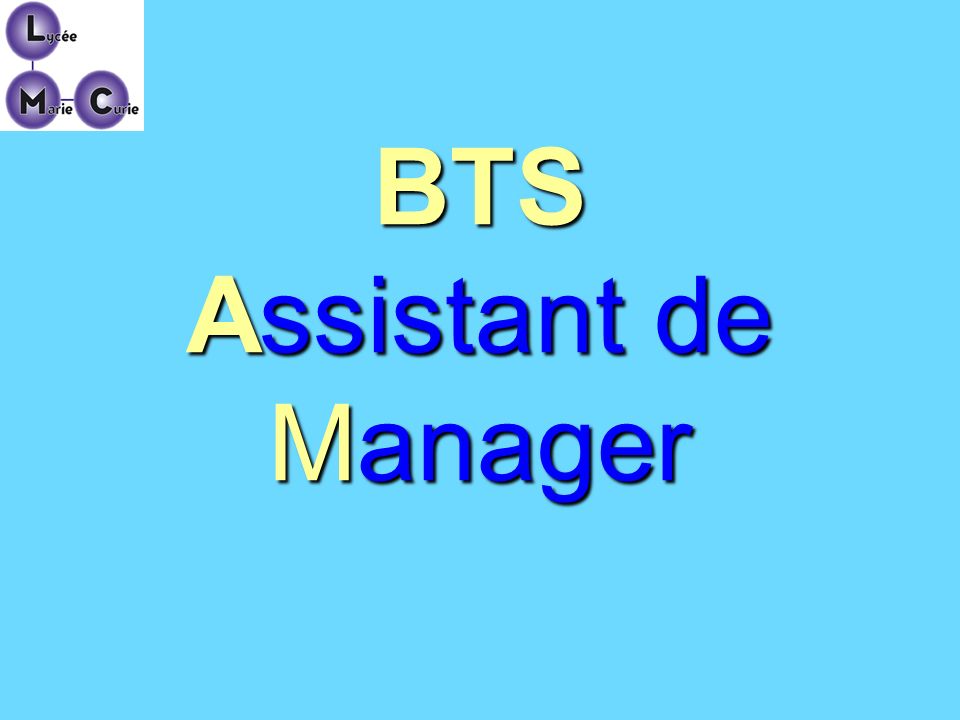 BTS Assistant de Manager