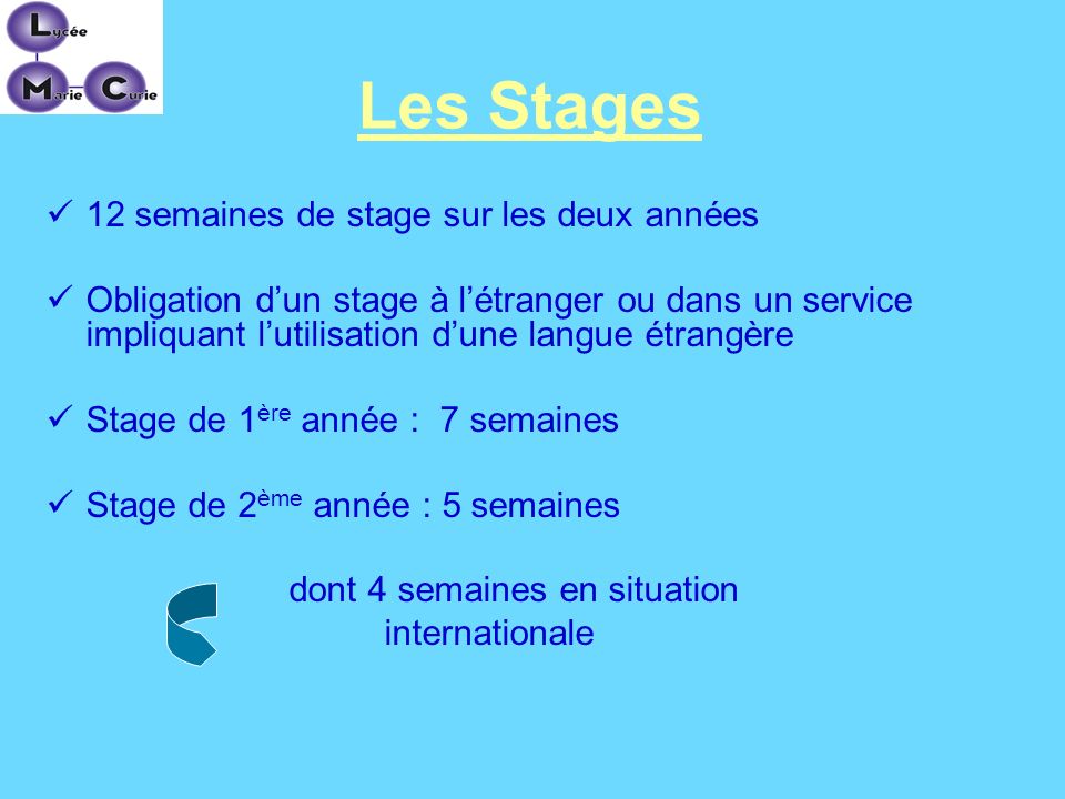dont 4 semaines en situation