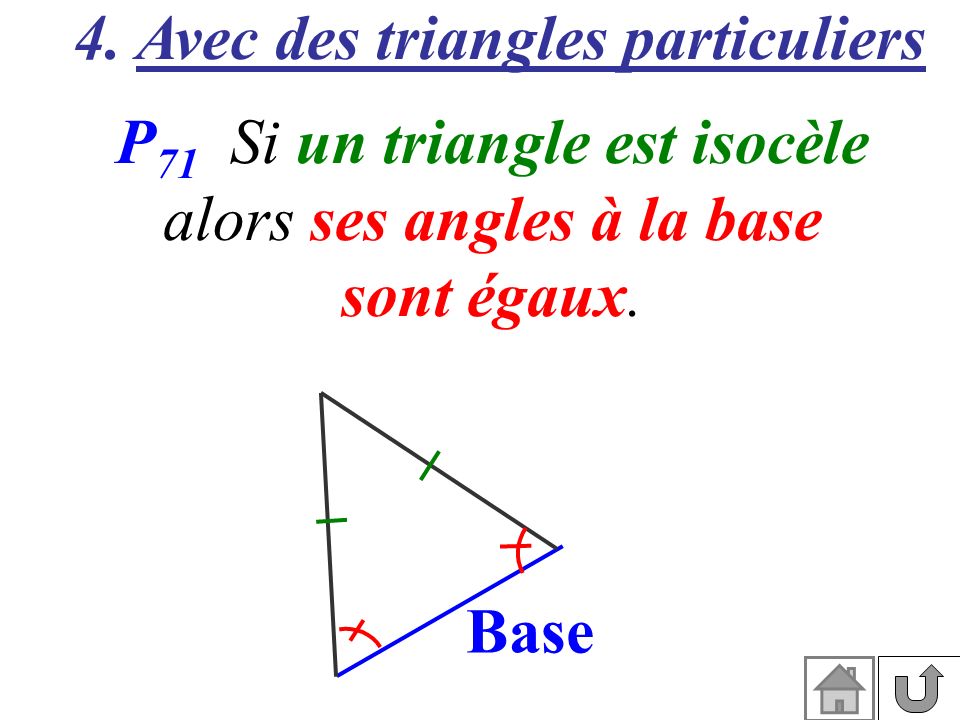 4. Avec des triangles particuliers