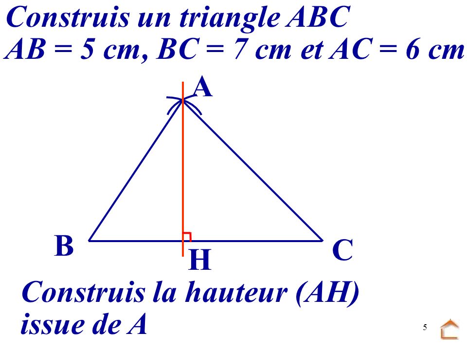 Construis un triangle ABC