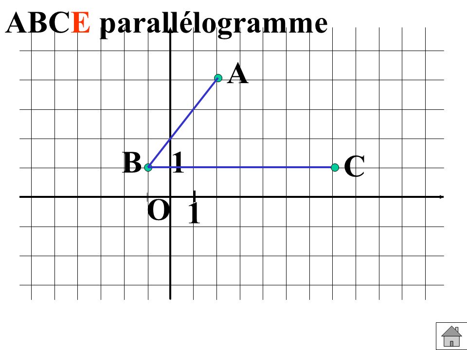 ABCE parallélogramme A B 1 C O 1