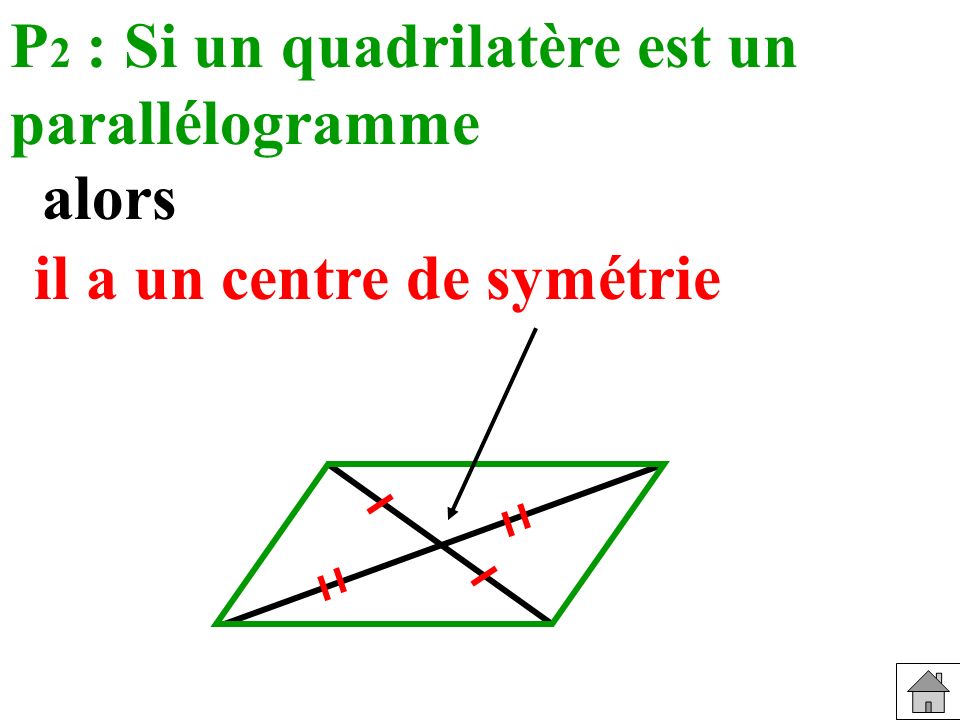 P2 : Si un quadrilatère est un parallélogramme