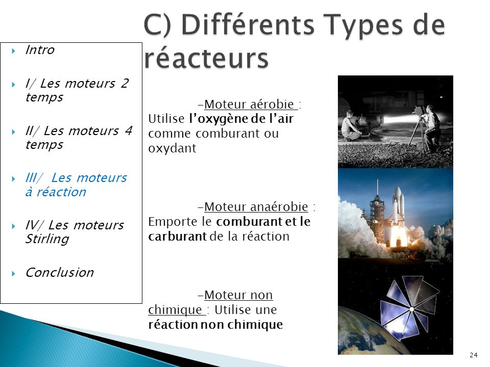 C) Différents Types de réacteurs