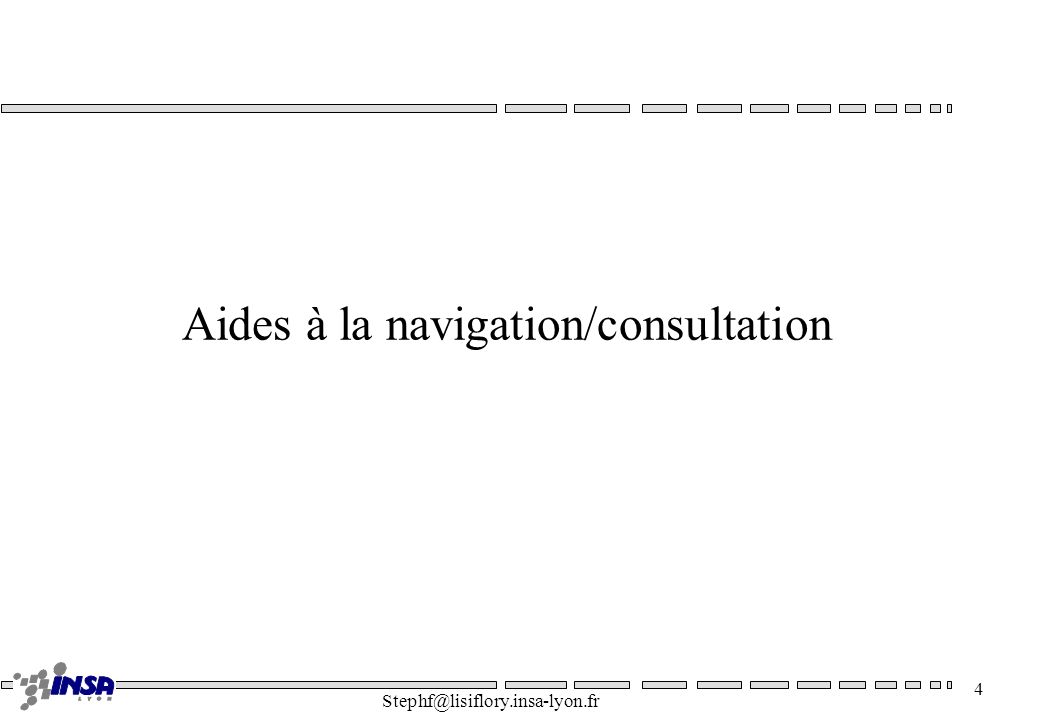 Aides à la navigation/consultation