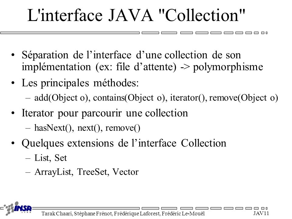 L interface JAVA Collection