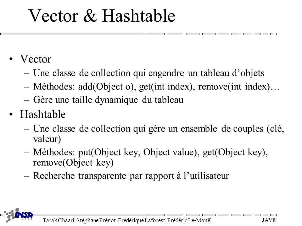 Vector & Hashtable Vector Hashtable
