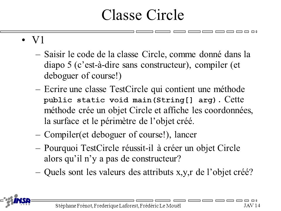 Classe Circle V1.