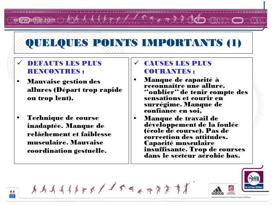 QUELQUES POINTS IMPORTANTS (1)
