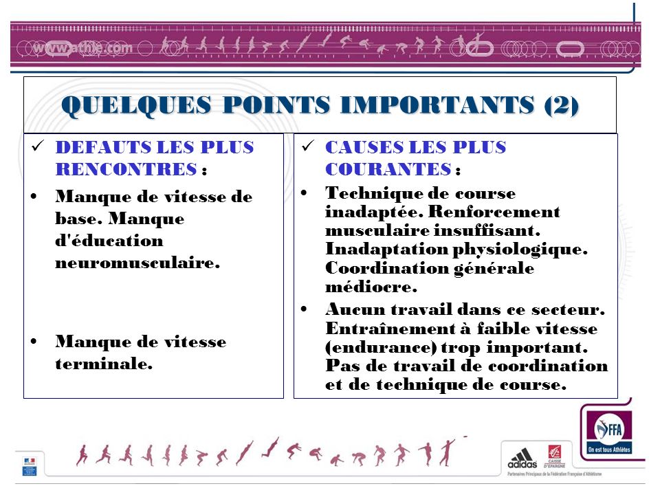 QUELQUES POINTS IMPORTANTS (2)