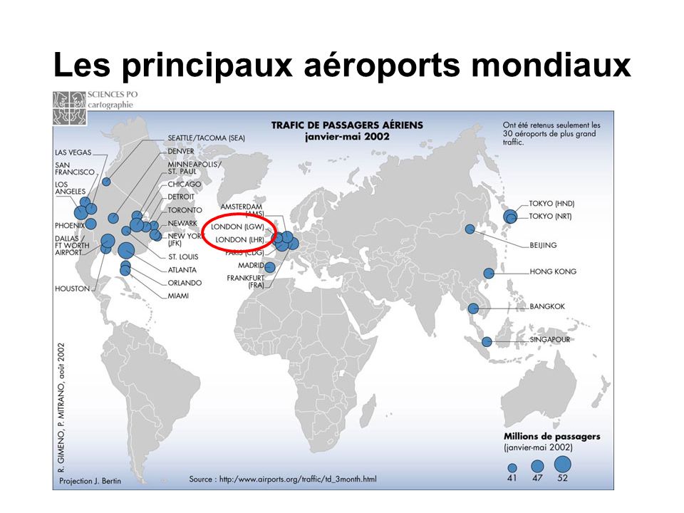 Les principaux aéroports mondiaux