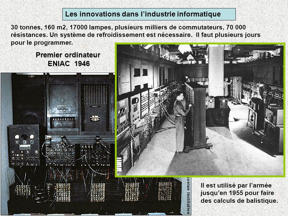 Premier ordinateur ENIAC 1946