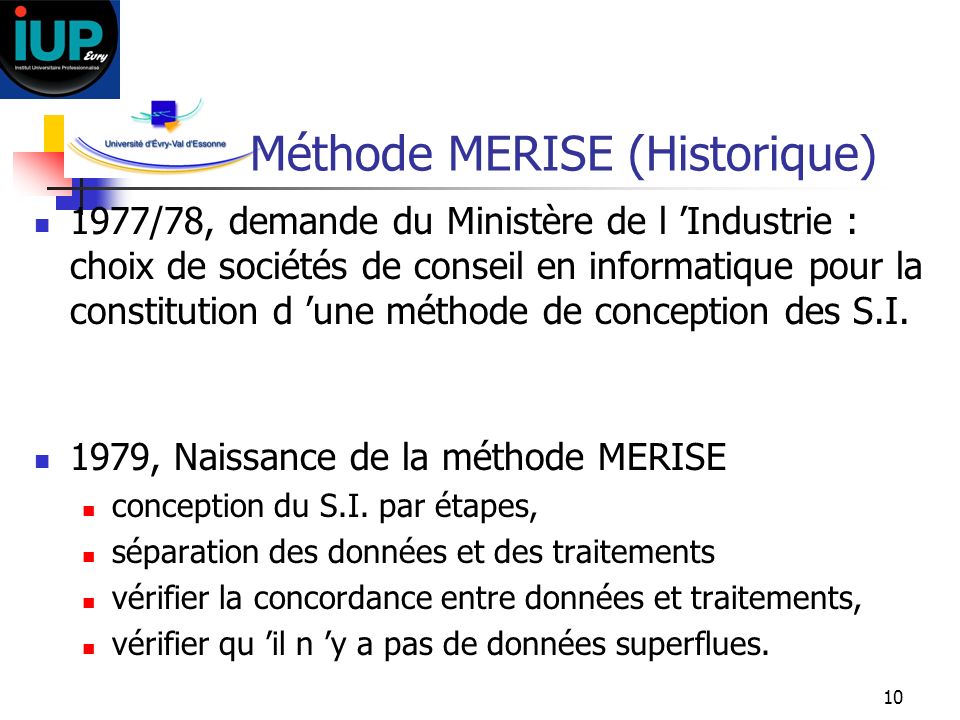 Méthode MERISE (Historique)
