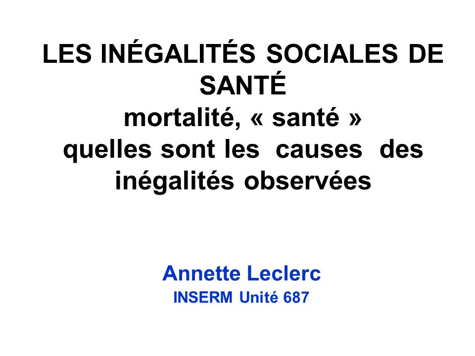 Annette Leclerc INSERM Unité 687