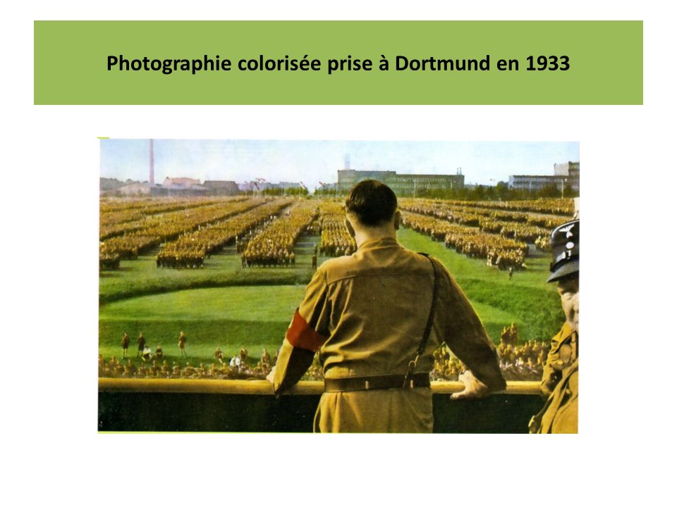 Photographie colorisée prise à Dortmund en 1933