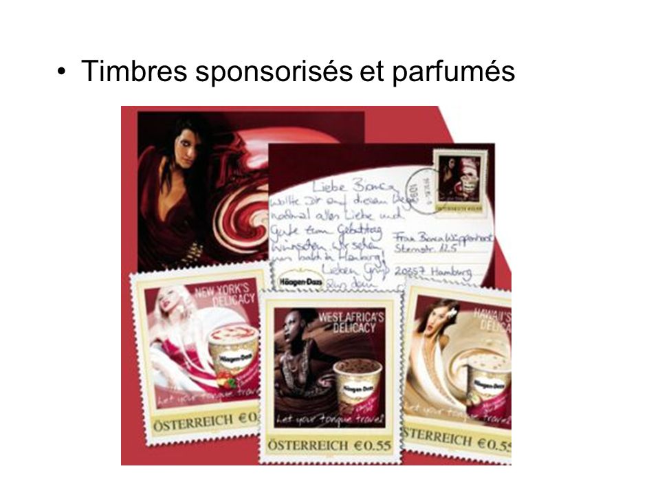 Timbres sponsorisés et parfumés