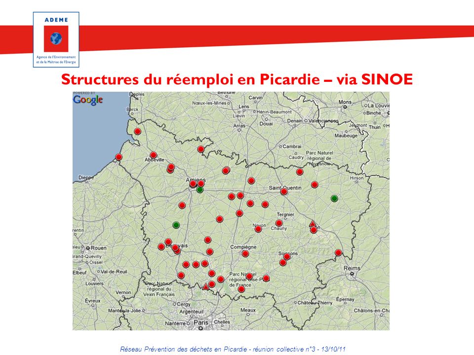 Structures du réemploi en Picardie – via SINOE