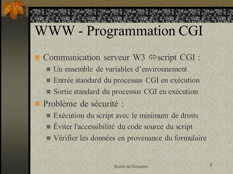 WWW - Programmation CGI