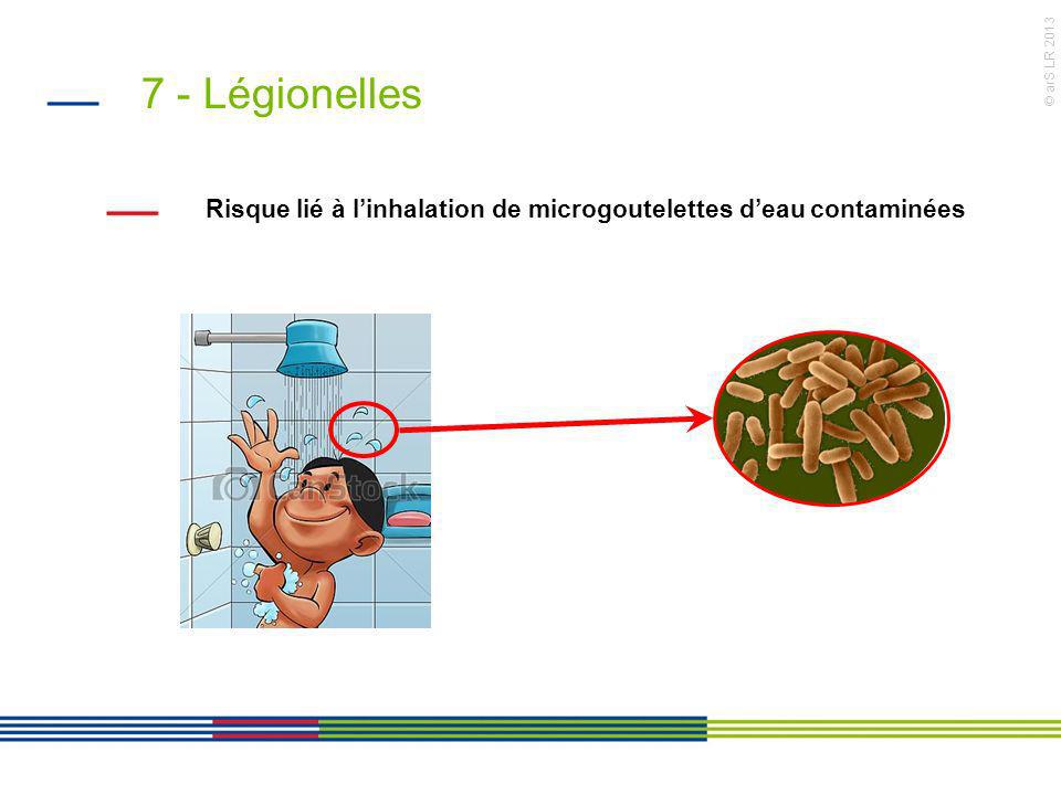 7 - Légionelles Risque lié à l’inhalation de microgoutelettes d’eau contaminées
