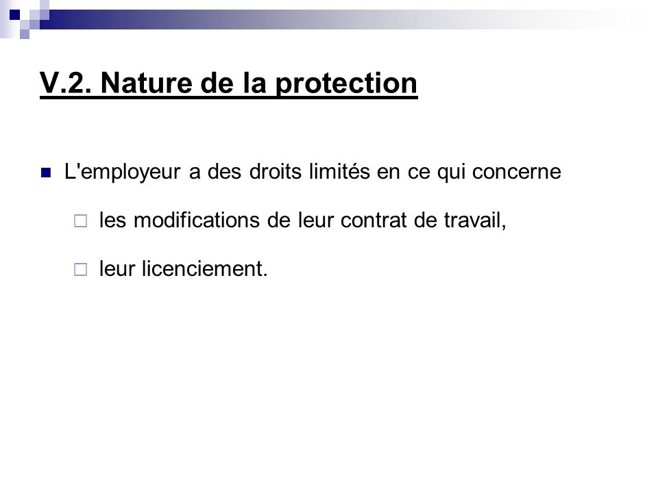 V.2. Nature de la protection