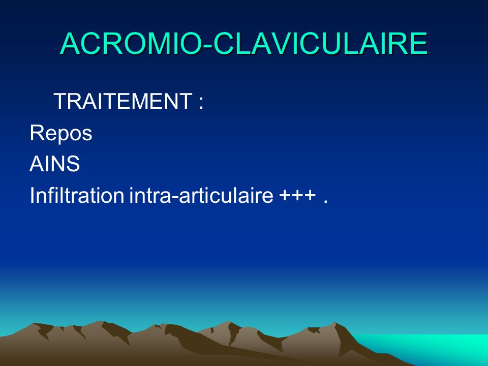 ACROMIO-CLAVICULAIRE