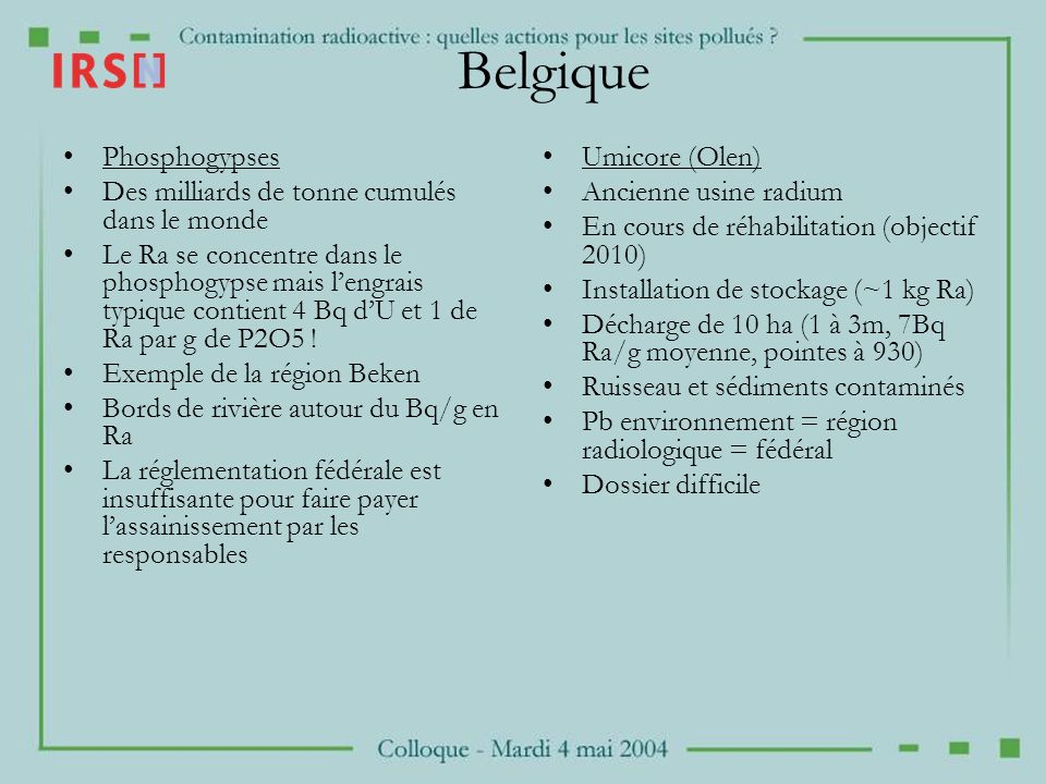 Belgique Phosphogypses Des milliards de tonne cumulés dans le monde
