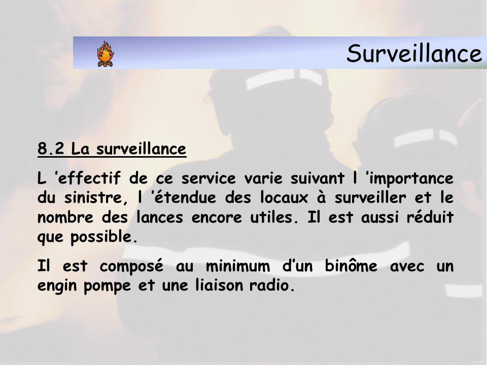 Surveillance 8.2 La surveillance