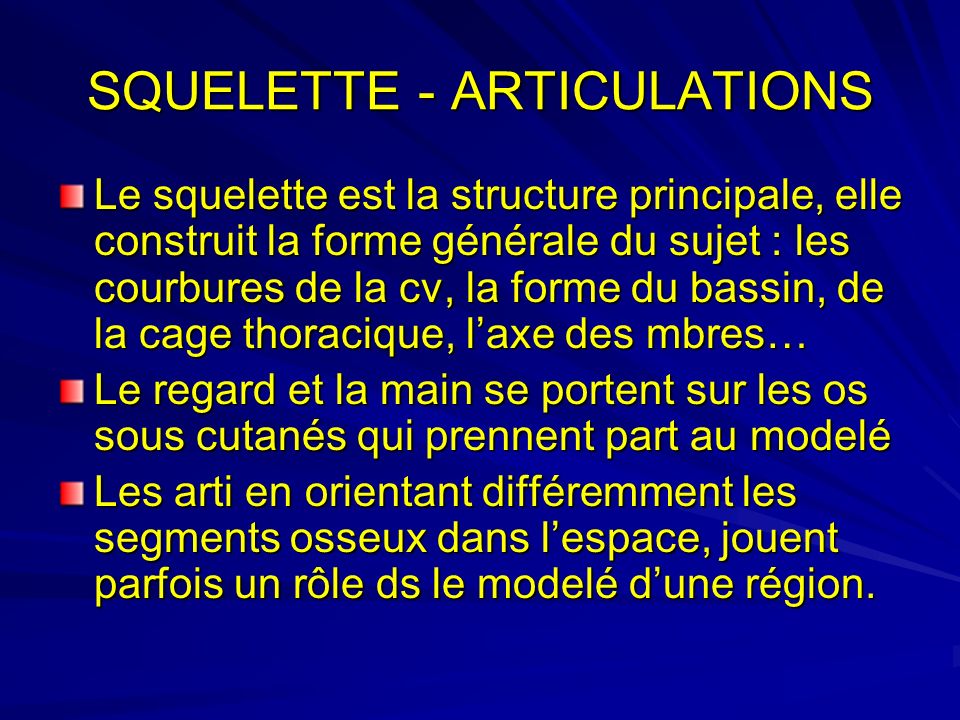 SQUELETTE - ARTICULATIONS