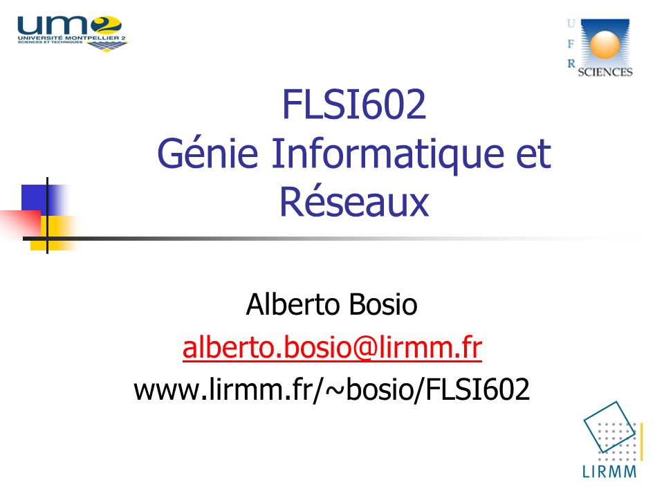 FLSI602 Génie Informatique et Réseaux
