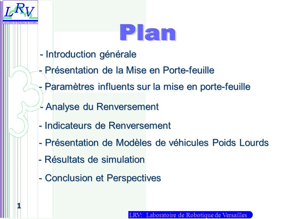 Plan - Introduction générale