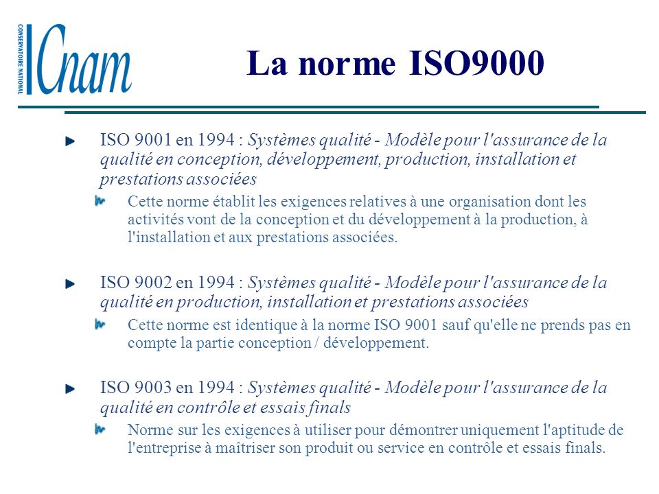 La norme ISO9000