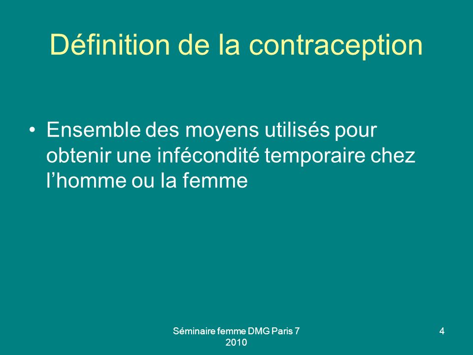 La contraception. - ppt télécharger