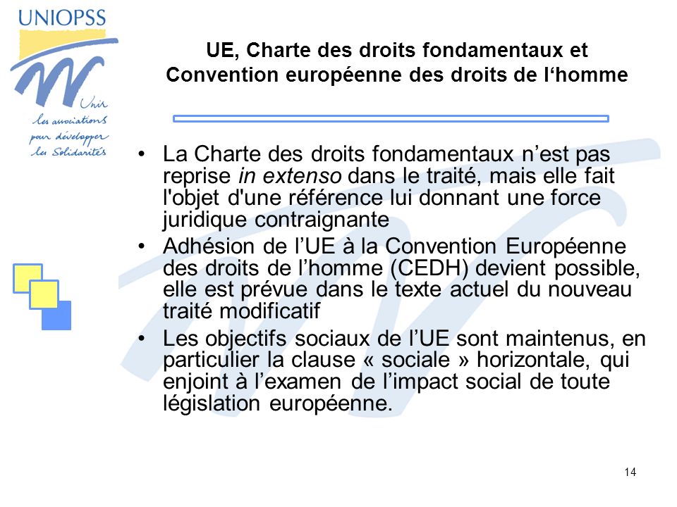 UE, Charte des droits fondamentaux et Convention européenne des droits de l‘homme