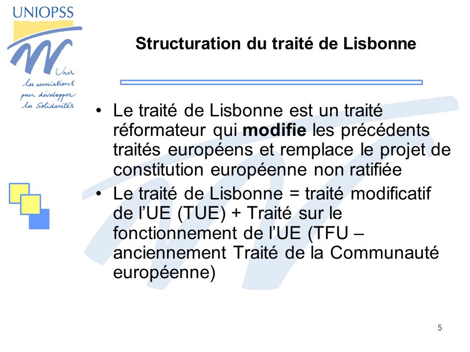 Structuration du traité de Lisbonne