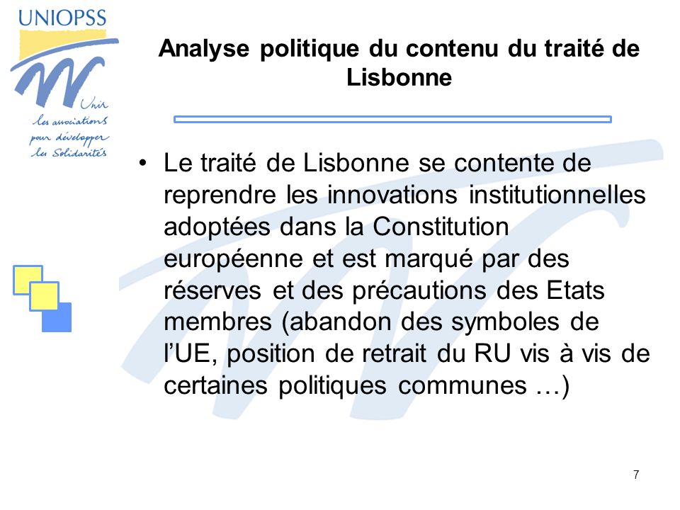 Analyse politique du contenu du traité de Lisbonne