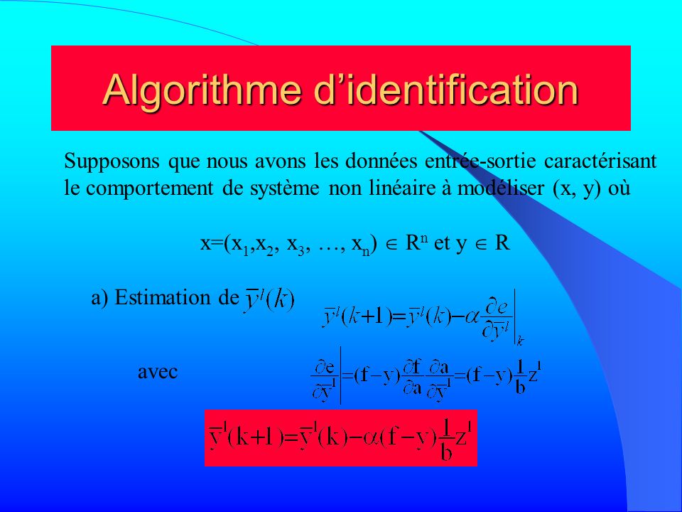 Algorithme d’identification