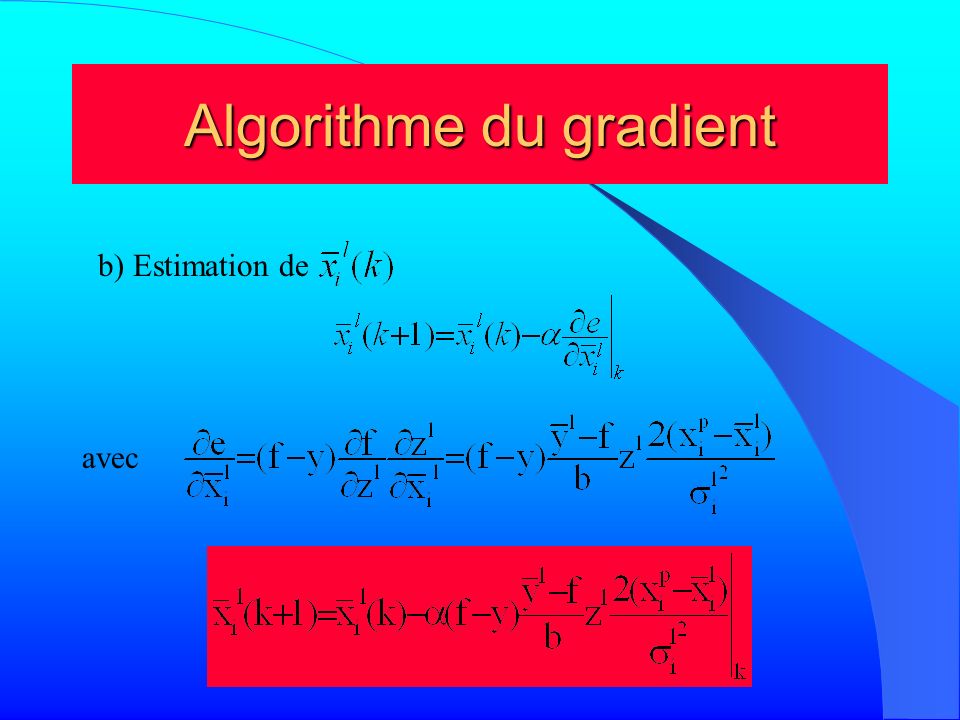 Algorithme du gradient