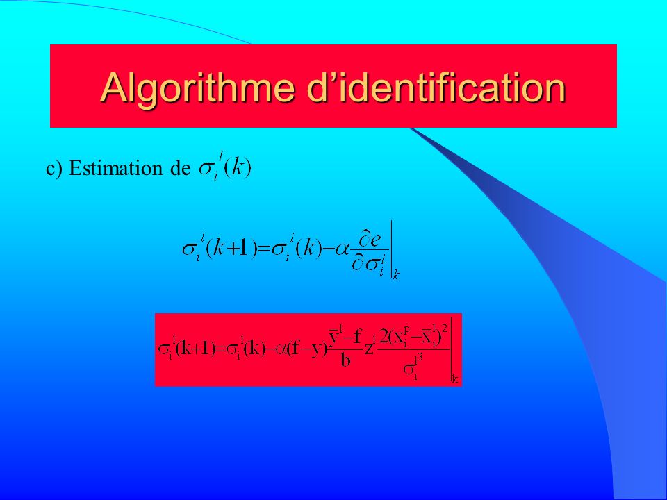 Algorithme d’identification