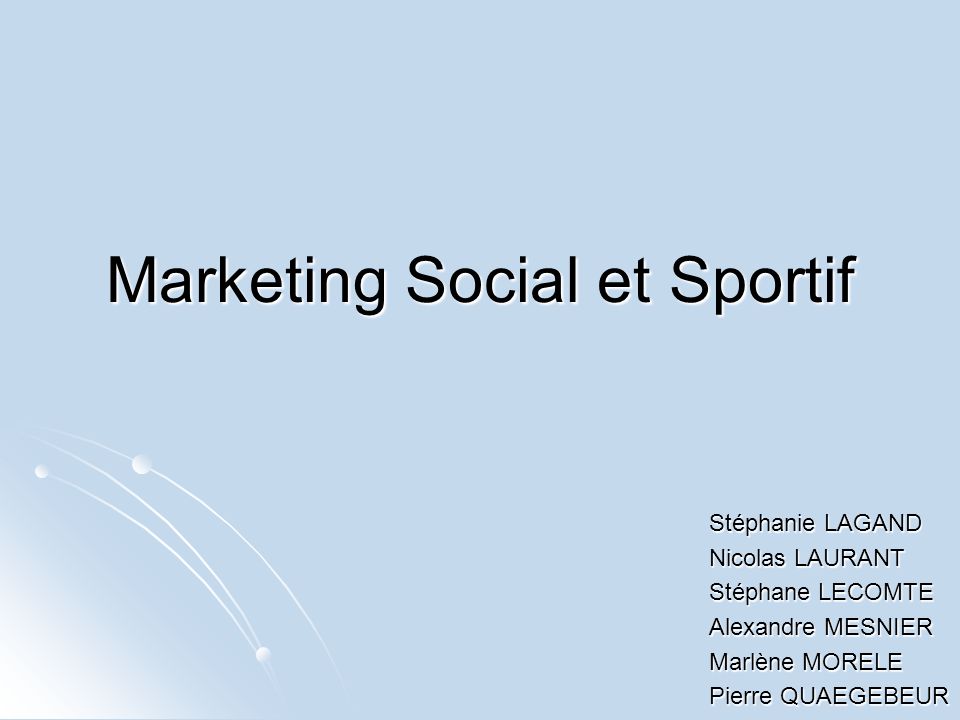 Marketing Social et Sportif
