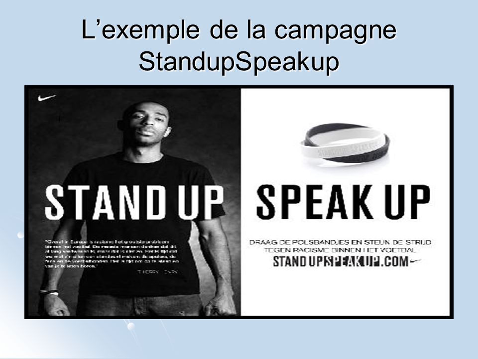 L’exemple de la campagne StandupSpeakup