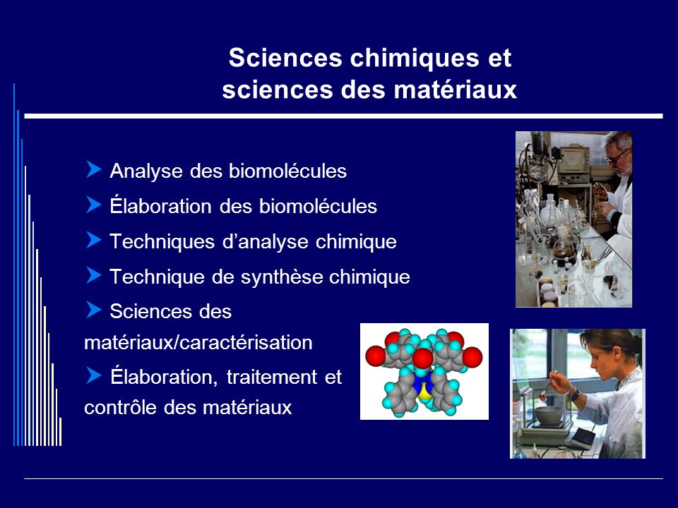 Sciences chimiques et sciences des matériaux